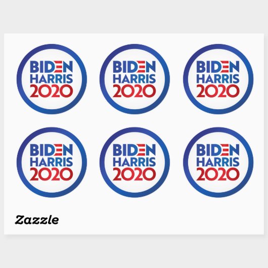 Biden Harris 2020 Ronde Sticker (Vel)
