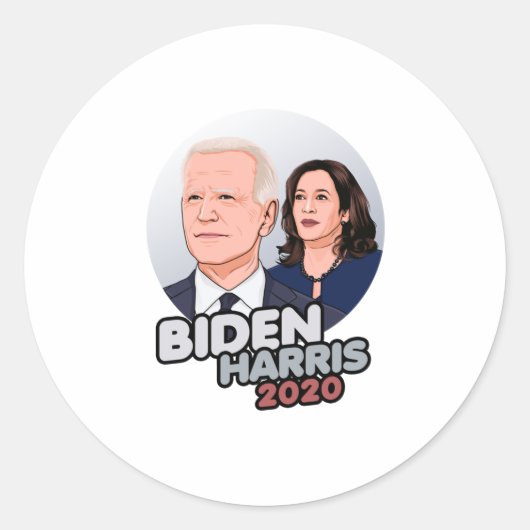 BIDEN HARRIS - 2020 RONDE STICKER (Voorkant)
