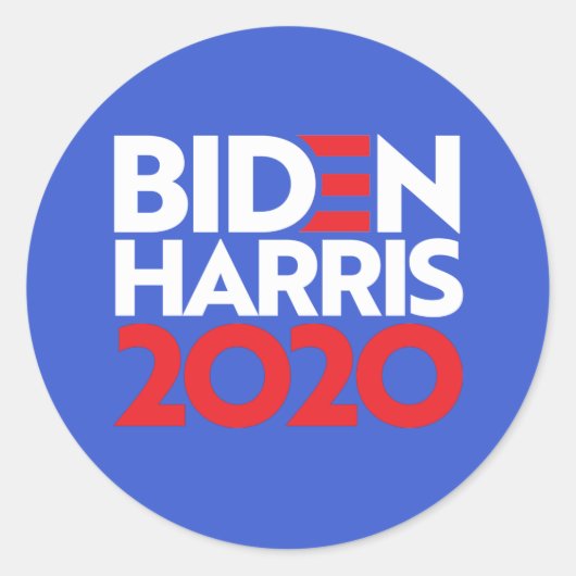 BIDEN HARRIS 2020 RONDE STICKER (Voorkant)