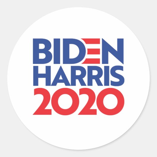 BIDEN HARRIS 2020 RONDE STICKER (Voorkant)