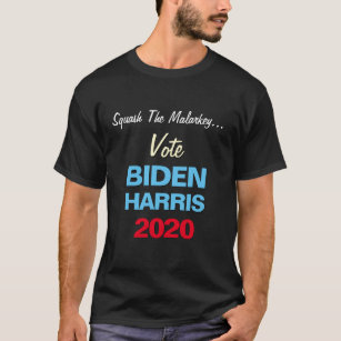 BIDEN HARRIS 2020 Squash the Malarkey Funny T-shirt