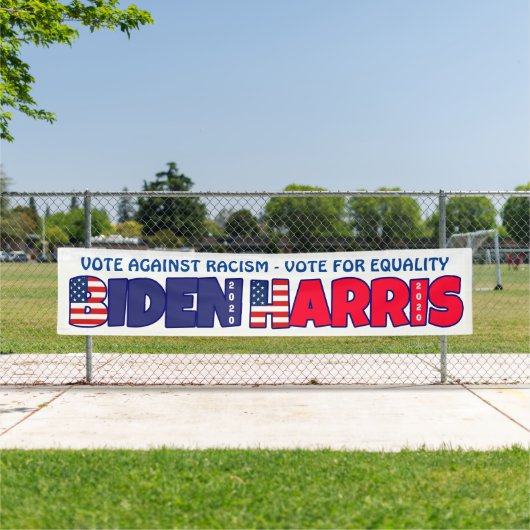 Biden Harris 2020 Stemmen tegen Racisme Banner (Insitu)