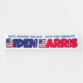 Biden Harris 2020 Stemmen tegen Racisme Banner (Horizontaal)
