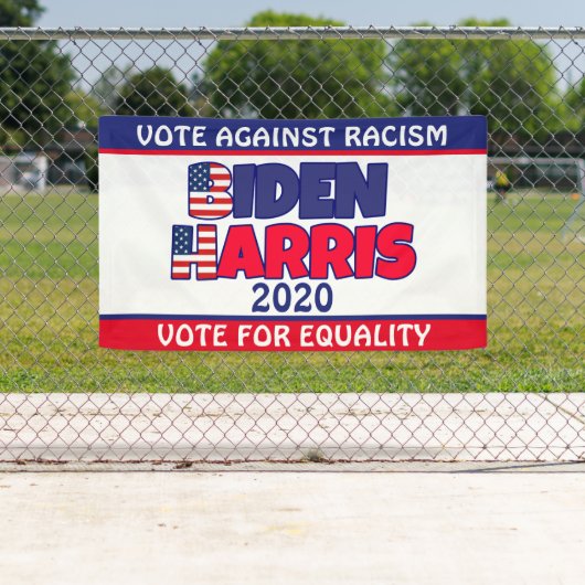 Biden Harris 2020 Stemmen tegen Racisme Banner (Insitu)