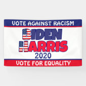 Biden Harris 2020 Stemmen tegen Racisme Banner (Horizontaal)