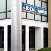 Biden Harris 2020 Stemmen tegen Racisme Spandoek (Buitenkant Gebouw)