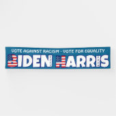 Biden Harris 2020 Stemmen tegen Racisme Spandoek (Horizontaal)