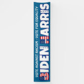 Biden Harris 2020 Stemmen tegen Racisme Spandoek (Verticaal)
