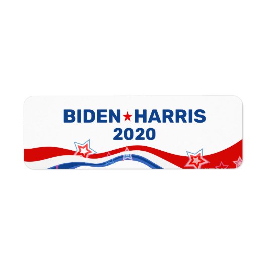 Biden Harris 2020-tekst en VS-vlag Etiket (Voorkant)