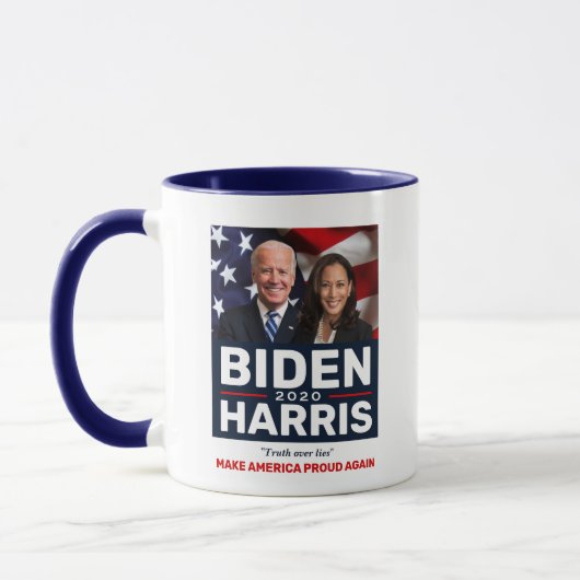 Biden Harris 2020 Truth over Lies Photo Two-Tone Mok (Links)