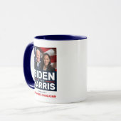 Biden Harris 2020 Truth over Lies Photo Two-Tone Mok (Voorkant links)