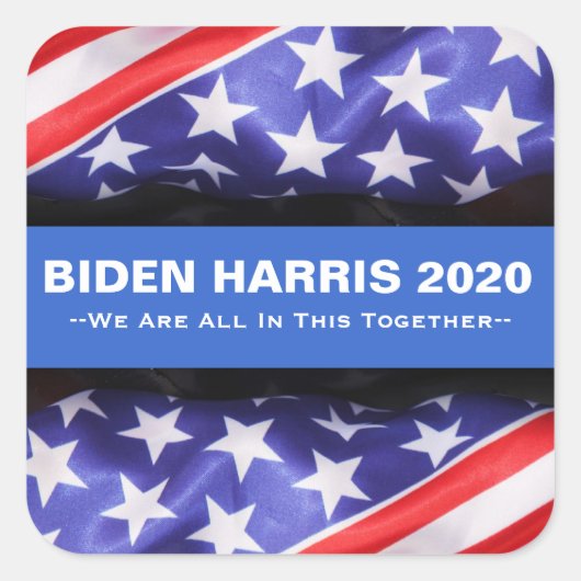 BIDEN HARRIS 2020 USA Flag Campaign Stickers (Voorkant)