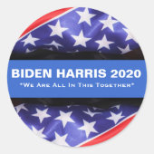 BIDEN HARRIS 2020 USA Vlag Ronde Stickers (Voorkant)