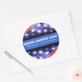BIDEN HARRIS 2020 USA Vlag Ronde Stickers (Envelop)