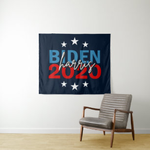 Biden Harris 2020 Verkiezingscampagne Blauwe achte Wandkleed