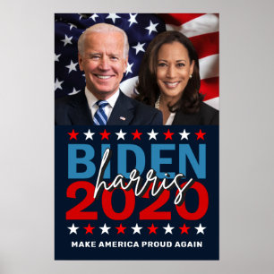 Biden Harris 2020 Verkiezingsfoto van patriottisch Poster