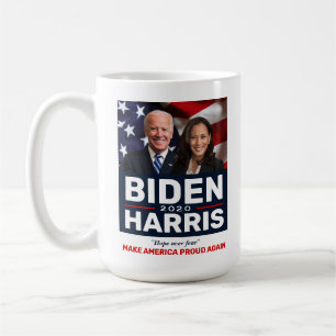 Biden Harris 2020 Verkiezingshoop over angst met f Koffiemok