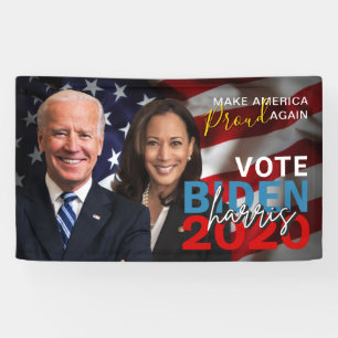 Biden Harris 2020 Verkiezingspatriottische foto Spandoek