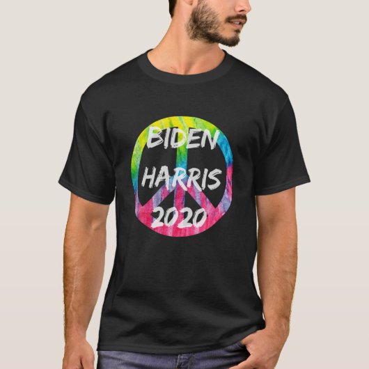 Biden Harris 2020 Verkiezingsstropdas Dye Vredesbo T-shirt (Voorkant)