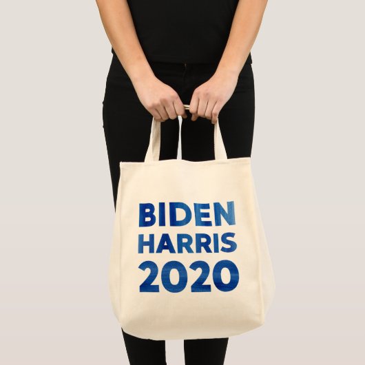 Biden Harris 2020 vet waterverf tekst 2-zijdig Tote Bag (Voorkant (product))