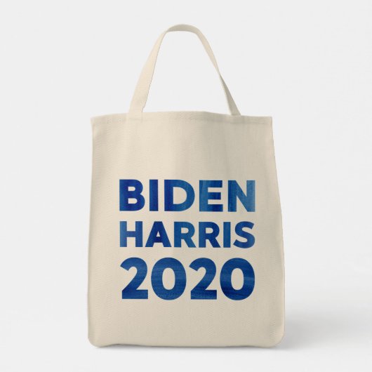 Biden Harris 2020 vet waterverf tekst 2-zijdig Tote Bag (Achterkant)