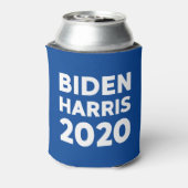 Biden Harris 2020 vetgedrukte witte tekst over bla Blikjeskoeler (Blikje Achterkant)