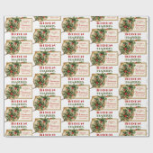Biden/Harris 2020 Vintage kerstFloral Cadeaupapier (Vlak)