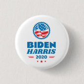 Biden Harris 2020 - Vlagzegel Ronde Button 3,2 Cm (Voorkant)