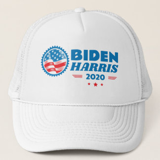 Biden Harris 2020 Vlagzegel wit Trucker Pet