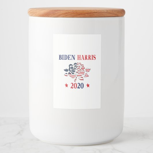 Biden Harris 2020 Voedselcontainer Etiket (Voorkant)