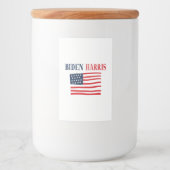 Biden Harris 2020 Voedselcontainer Etiket (Voorkant)