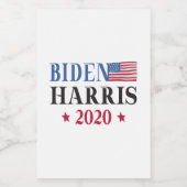 Biden Harris 2020 Voedselcontainer Etiket (Enkel label)