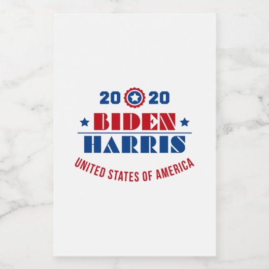 Biden Harris 2020 Voedselcontainer Etiket (Enkel label)