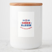 Biden Harris 2020 Voedselcontainer Etiket (Voorkant)