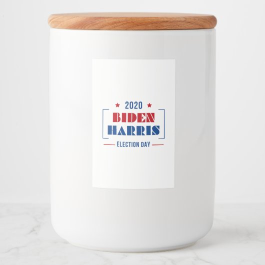 Biden Harris 2020 Voedselcontainer Etiket (Voorkant)