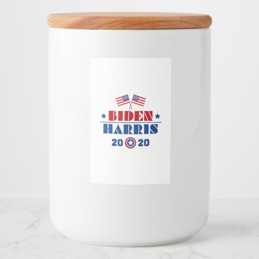Biden Harris 2020 Voedselcontainer Etiket (Voorkant)