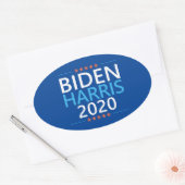 Biden Harris 2020 voor President Ovale Sticker (Envelop)