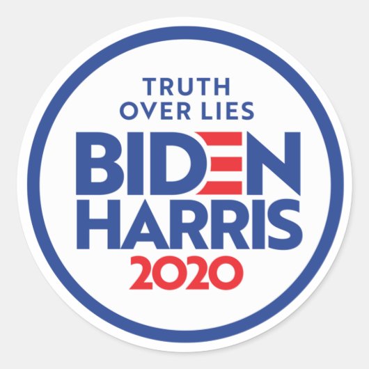 BIDEN HARRIS 2020: Waarheid over leven Ronde Sticker (Voorkant)