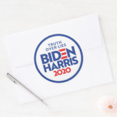 BIDEN HARRIS 2020: Waarheid over leven Ronde Sticker (Envelop)