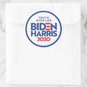 BIDEN HARRIS 2020: Waarheid over leven Ronde Sticker (Tas)