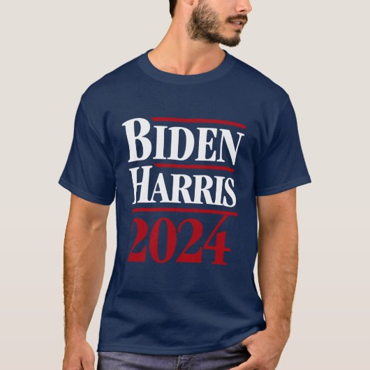 Biden Harris 2024 80's stijl  T-shirt (Voorkant)