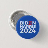Biden Harris 2024 Blauw Ronde Button 3,2 Cm (Voorkant /achterkant)
