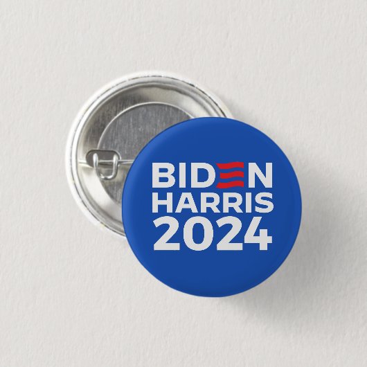 Biden Harris 2024 Blauw Ronde Button 3,2 Cm (Voorkant /achterkant)