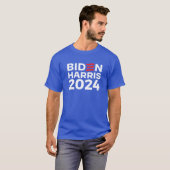 Biden Harris 2024 Blauw T-shirt (Voorkant volledig)