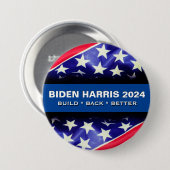 Biden Harris 2024 BUILD BACK BETER Ronde Button (Voorkant /achterkant)