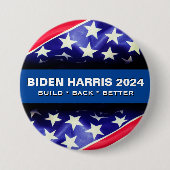 Biden Harris 2024 BUILD BACK BETER Ronde Button (Voorkant)
