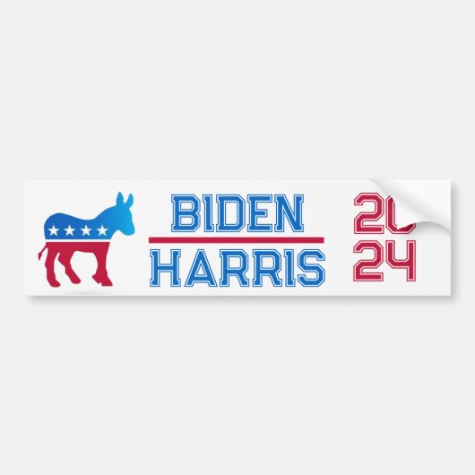 Biden Harris 2024 Bumpersticker (Voorkant)