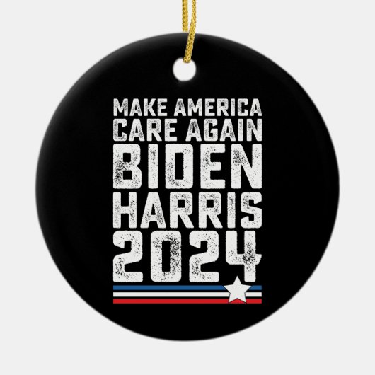 Biden Harris 2024 Care opnieuw Keramisch Ornament (Voorkant)