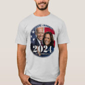 Biden - Harris 2024 democratisch stemmen T-shirt (Voorkant)