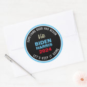 BIDEN HARRIS 2024 GA ZO DOOR RONDE STICKER (Envelop)